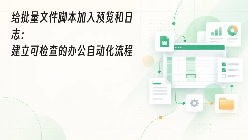 给批量文件脚本加入预览和日志：建立可检查的办公自动化流程
